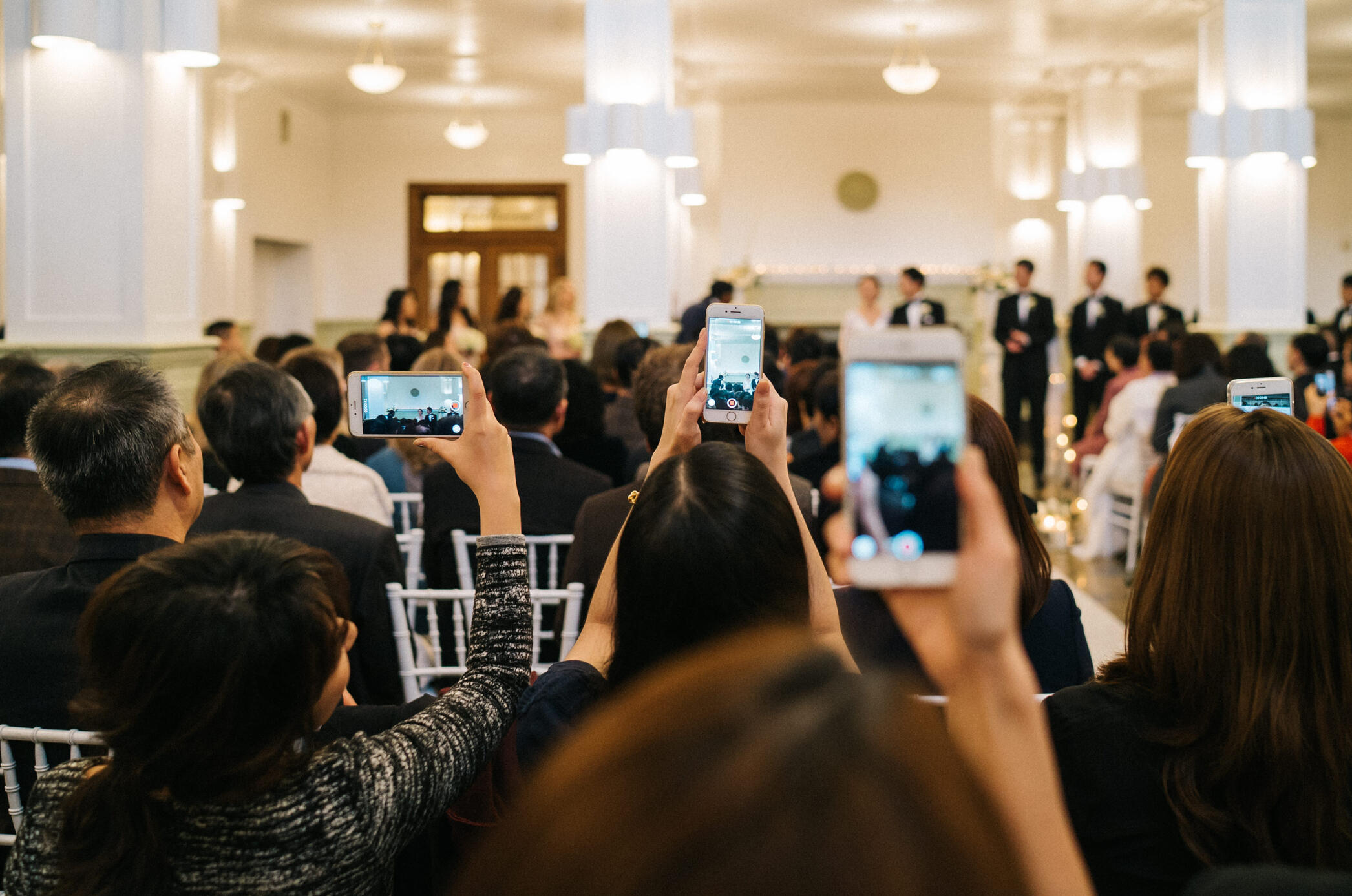 capturing wedding on phones